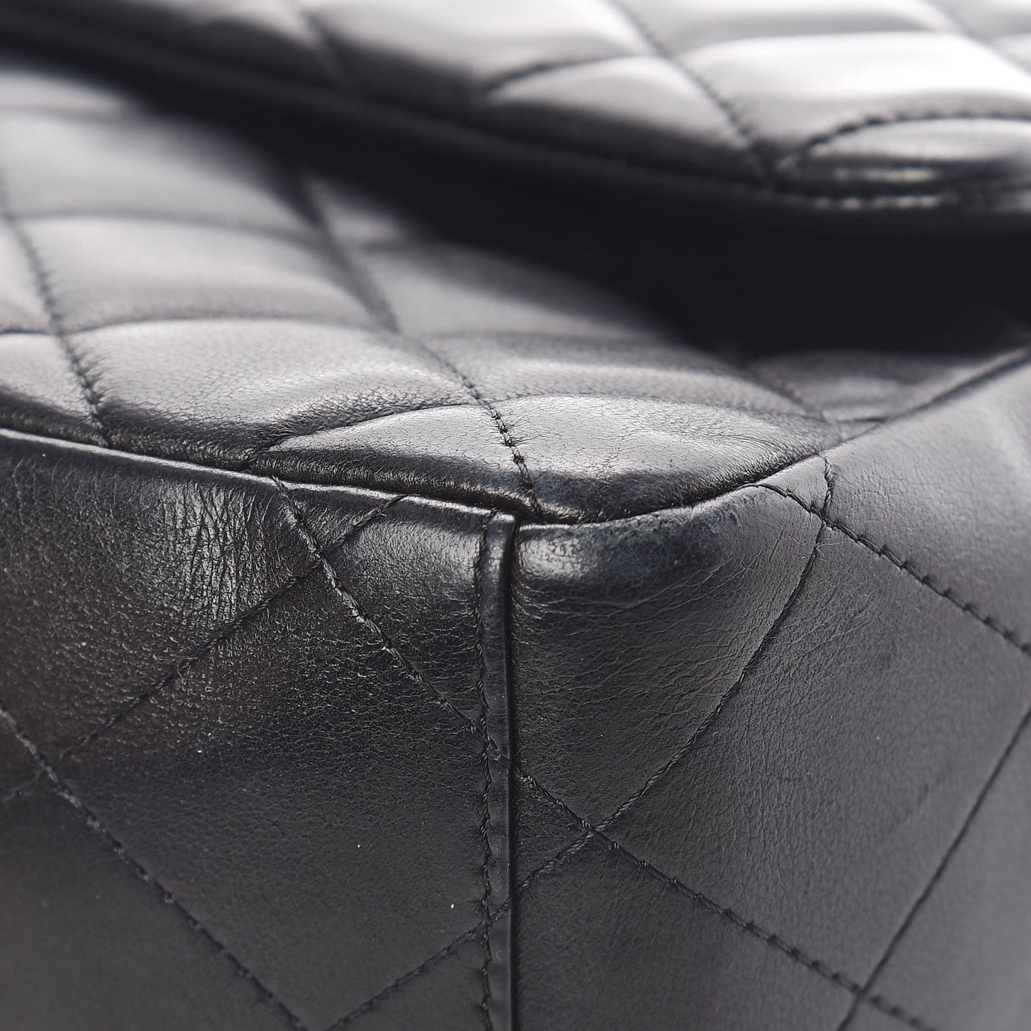 Lambskin Quilted Maxi Single Flap Black