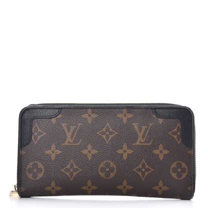 Louis Vuitton Monogram Zippy Retiro Wallet Black 1 of 11