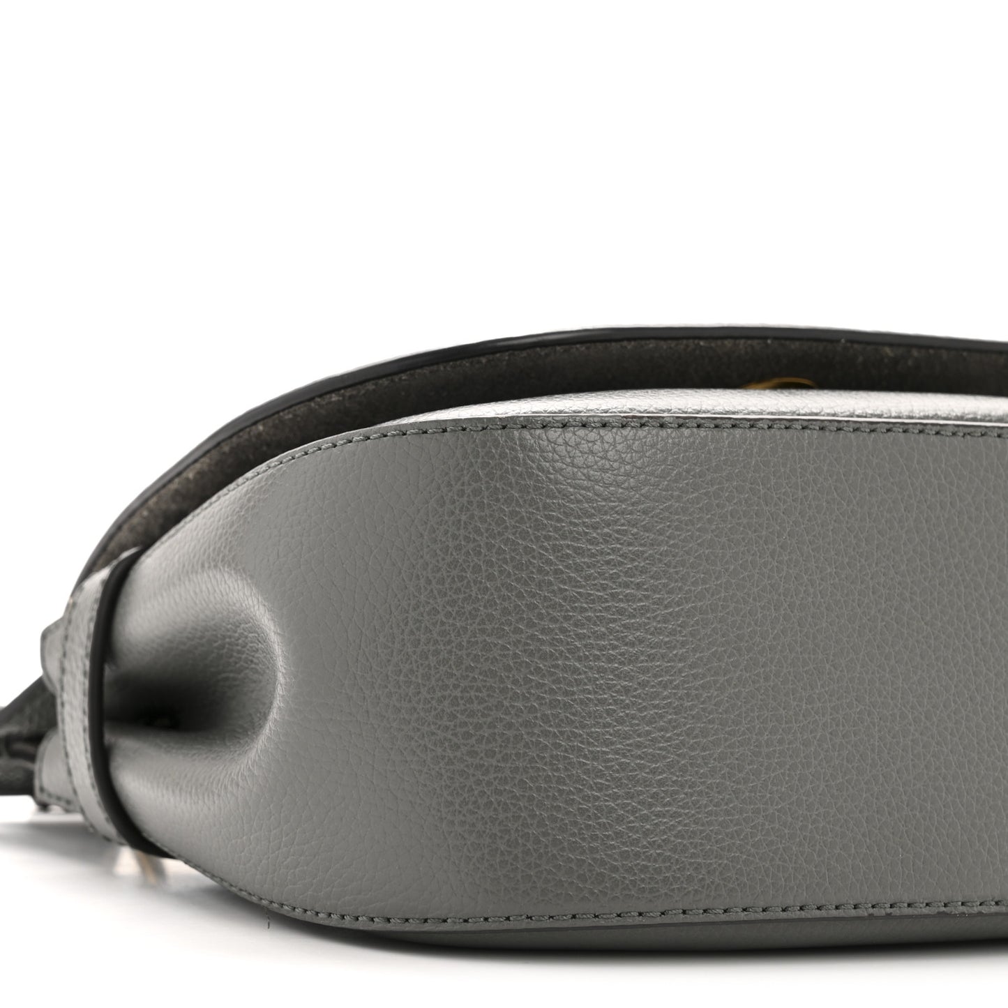 Small Classic Grain Calfskin Small Amberley Satchel Charcoal