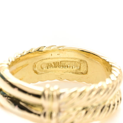David Yurman 18K Yellow Gold Metro Double Cable Band Ring 53 6.25 4 of 5
