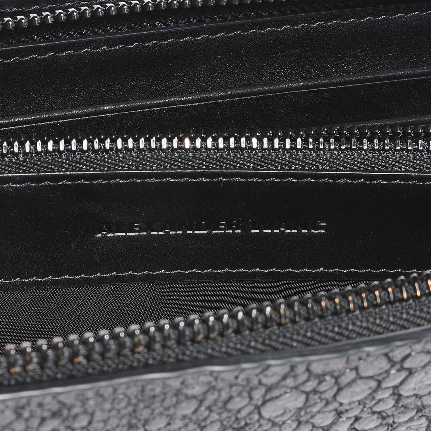 Alexander Wang Textured Leather Prisma Continental Wallet Black 6 of 7