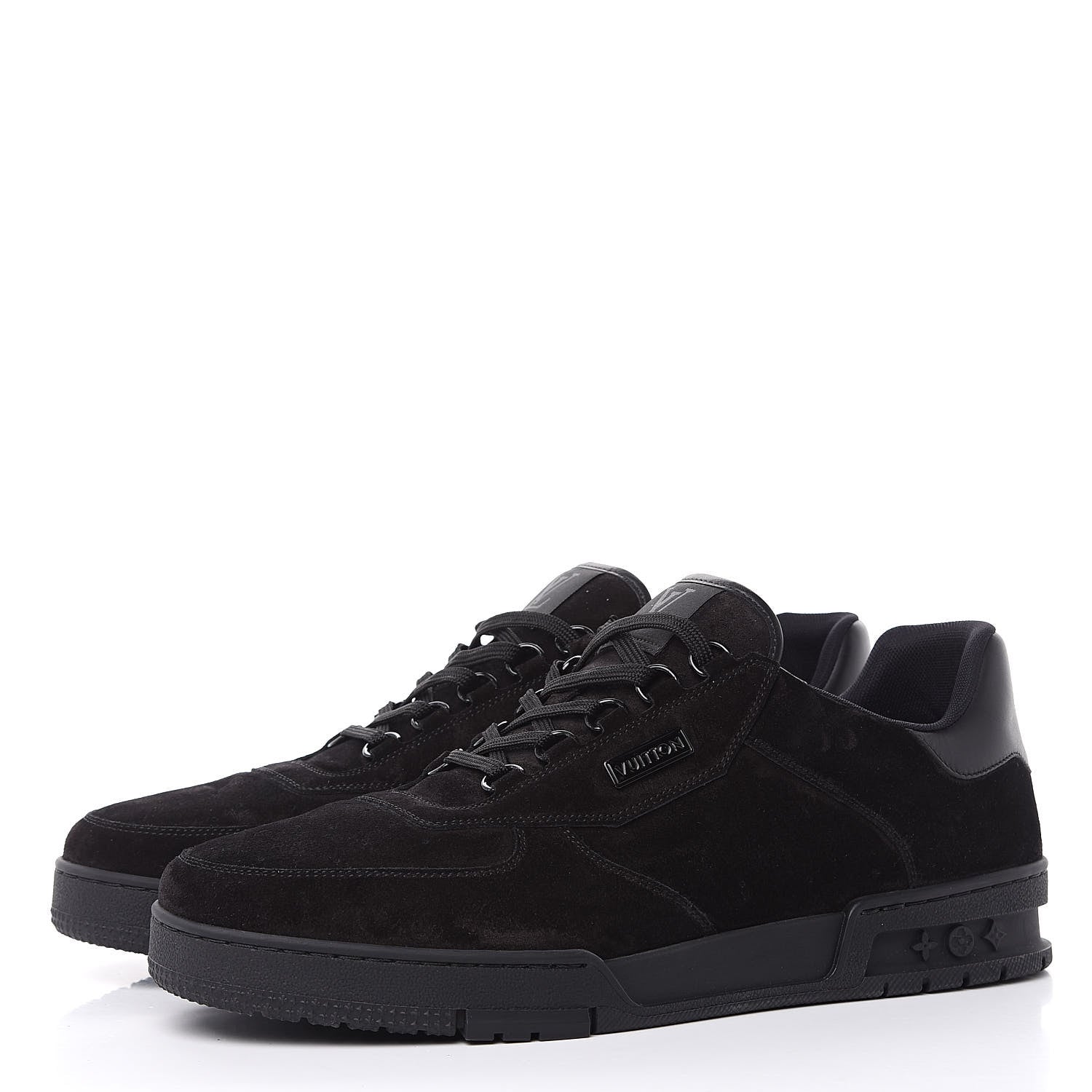 Louis Vuitton Suede Uniform Sneakers 11 Black 3 of 9