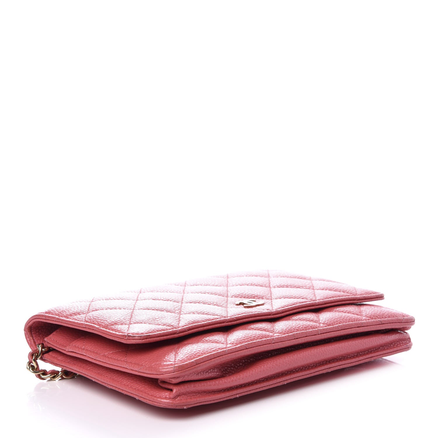 Chanel Caviar Quilted Wallet on Chain WOC Pink 4 of 9