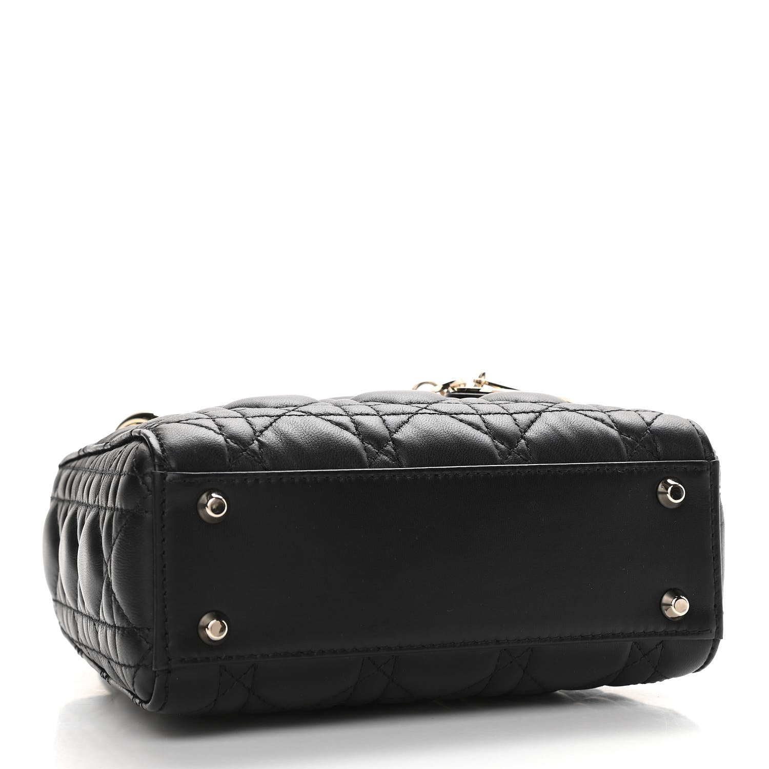 Christian Dior Lambskin Cannage Mini Lady Dior Black 4 of 9