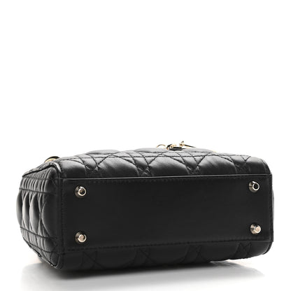 Christian Dior Lambskin Cannage Mini Lady Dior Black 4 of 9
