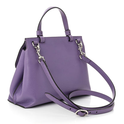 Gucci Cellarius Calfskin Small Bamboo Daily Top Handle Bag Purple 3 of 11
