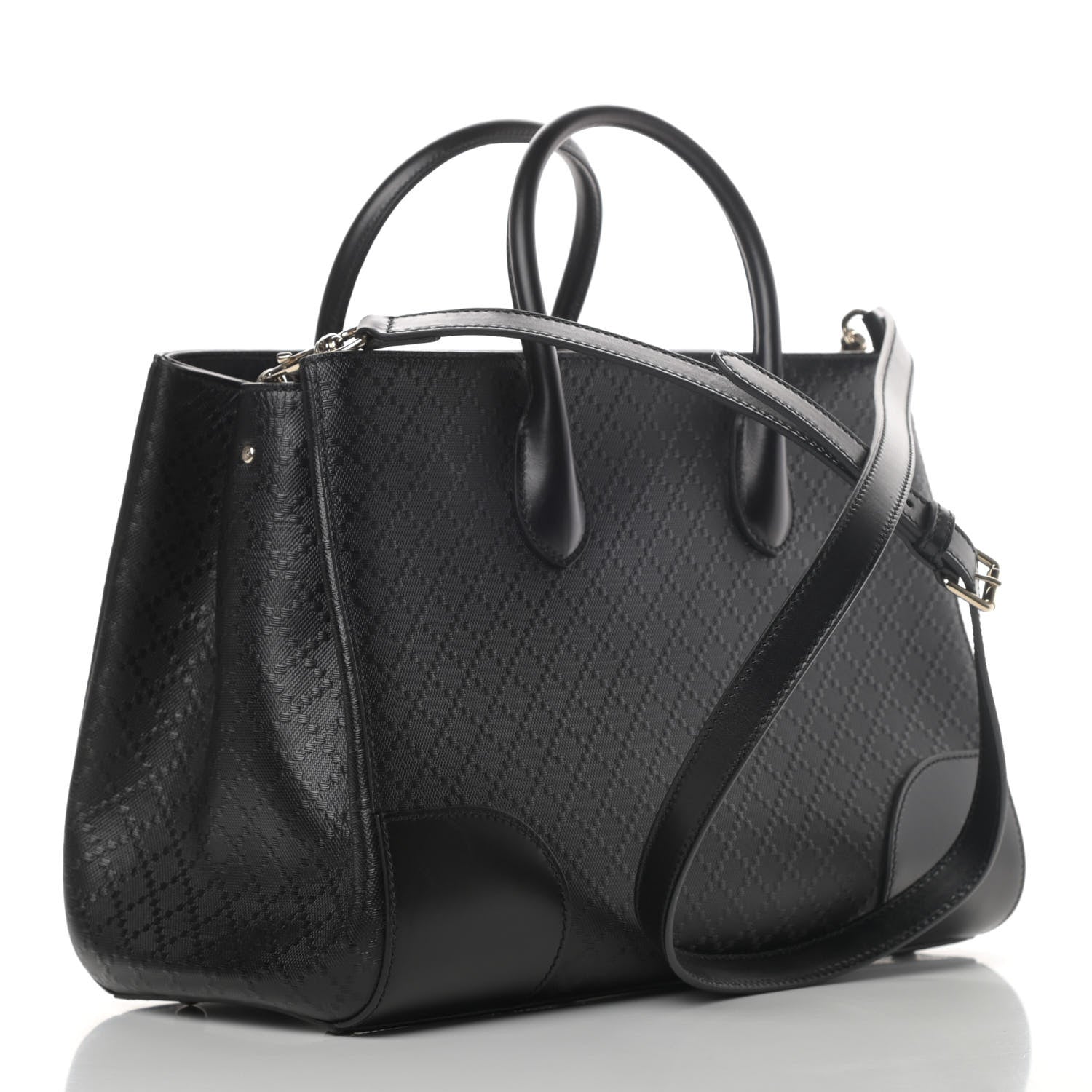 Gucci Hilary Lux Bright Diamante Medium Top Handle Bag Black 2 of 5
