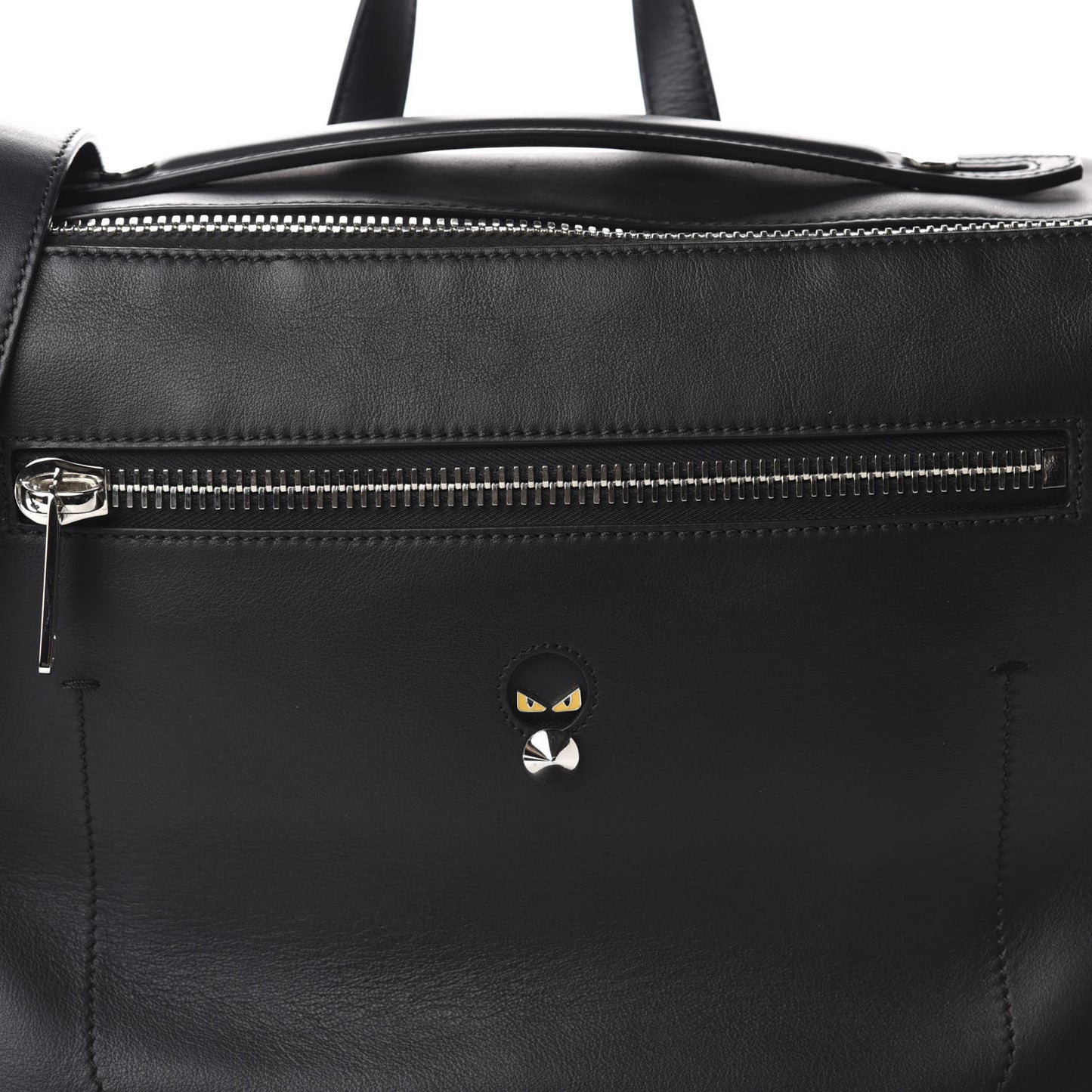 Calfskin Monster Eyes Lui Urban Briefcase Black