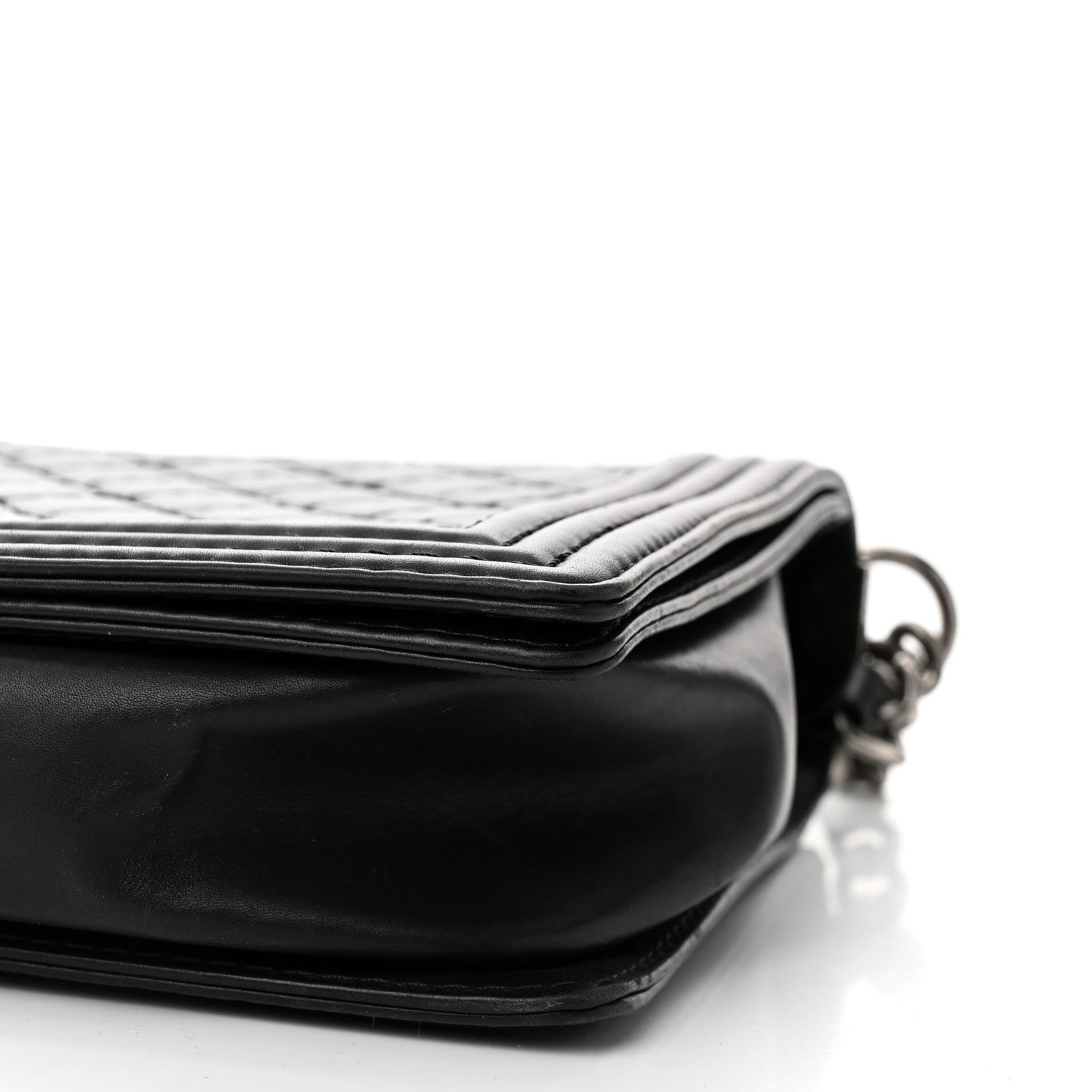 Chanel Calfskin Double Stitch Large Boy Flap Black 10 of 12