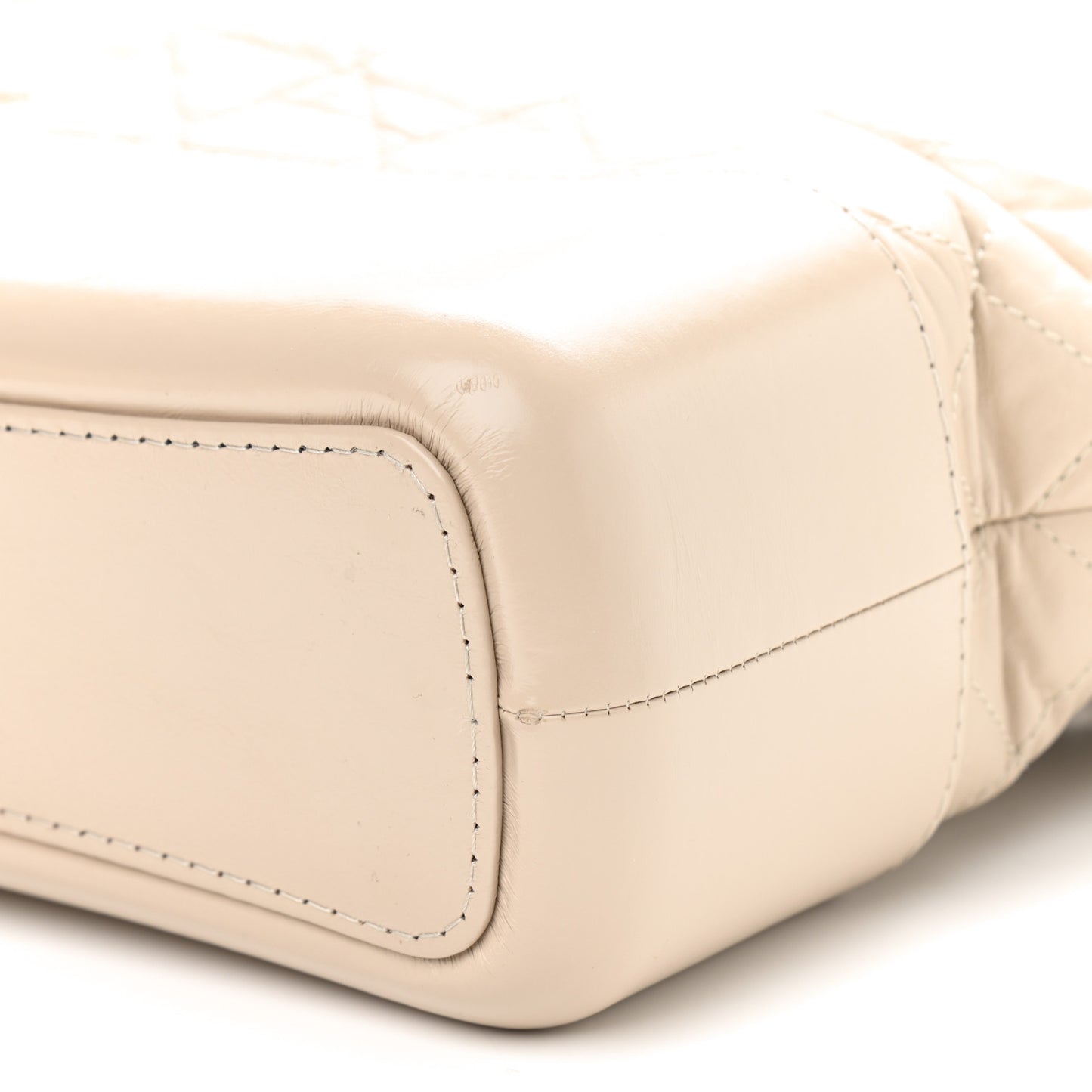 Aged Calfskin Quilted Medium Gabrielle Hobo Beige