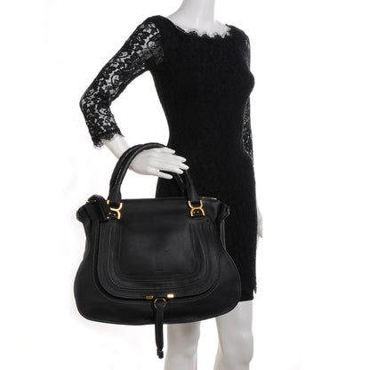 Chloe Calfskin Large Marcie Satchel Black 2 of 9