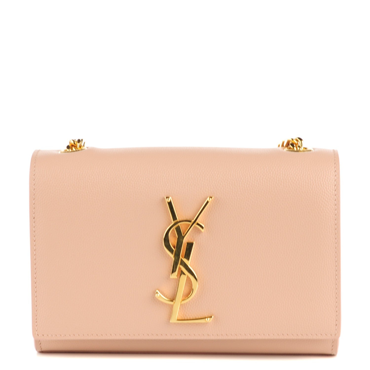 Saint Laurent Grain De Poudre Small Classic Monogram Satchel Pale Pink 1 of 8