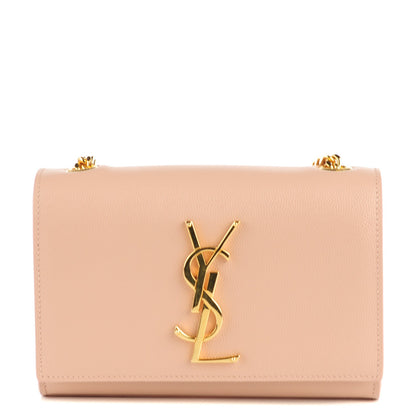 Saint Laurent Grain De Poudre Small Classic Monogram Satchel Pale Pink 1 of 8