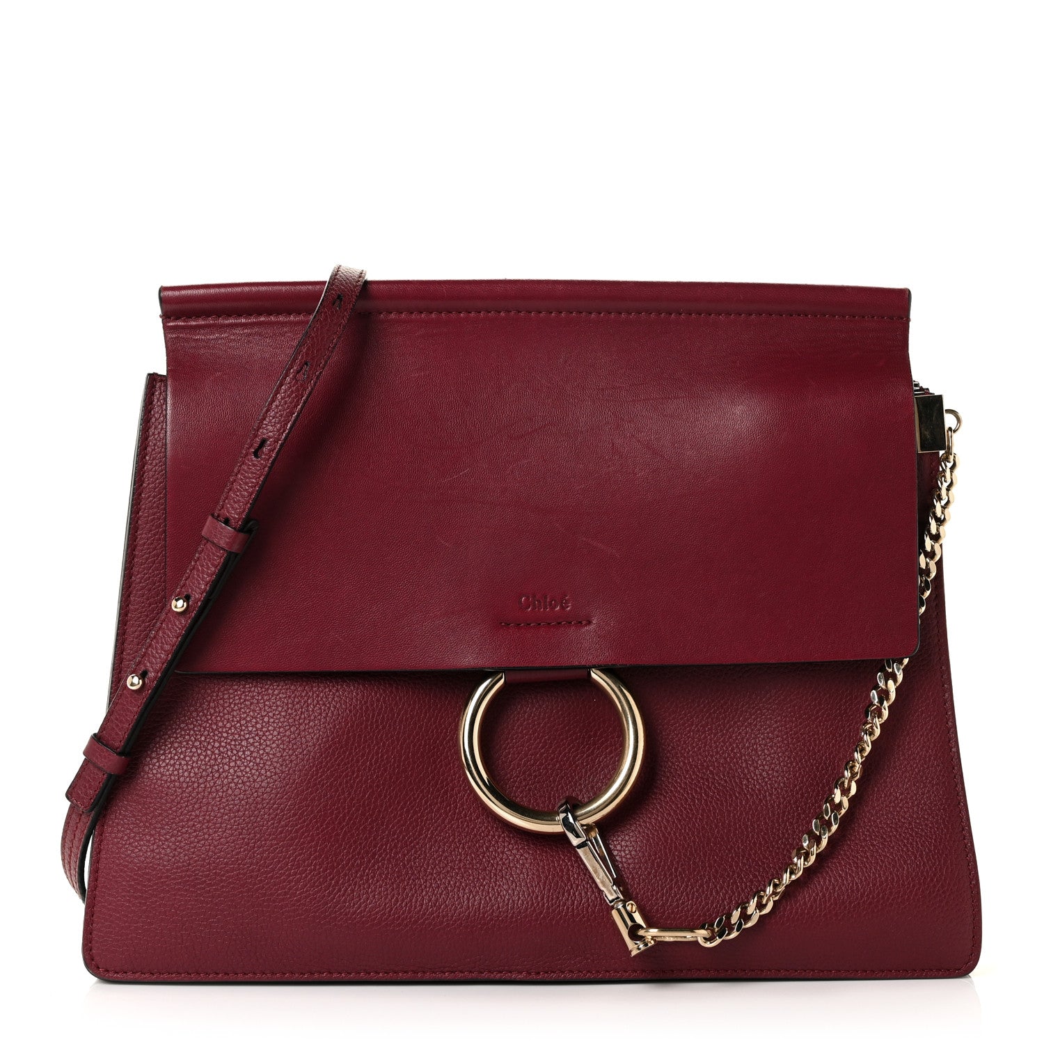 Chloe Calfskin Medium Faye Shoulder Bag Sienna Red 1 of 9