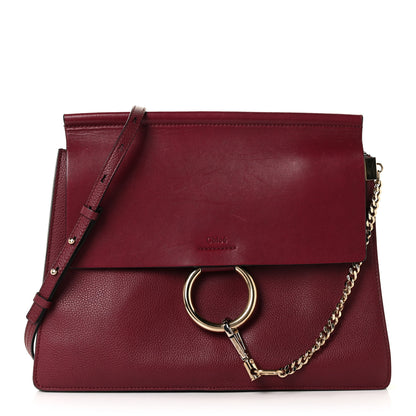 Chloe Calfskin Medium Faye Shoulder Bag Sienna Red 1 of 9
