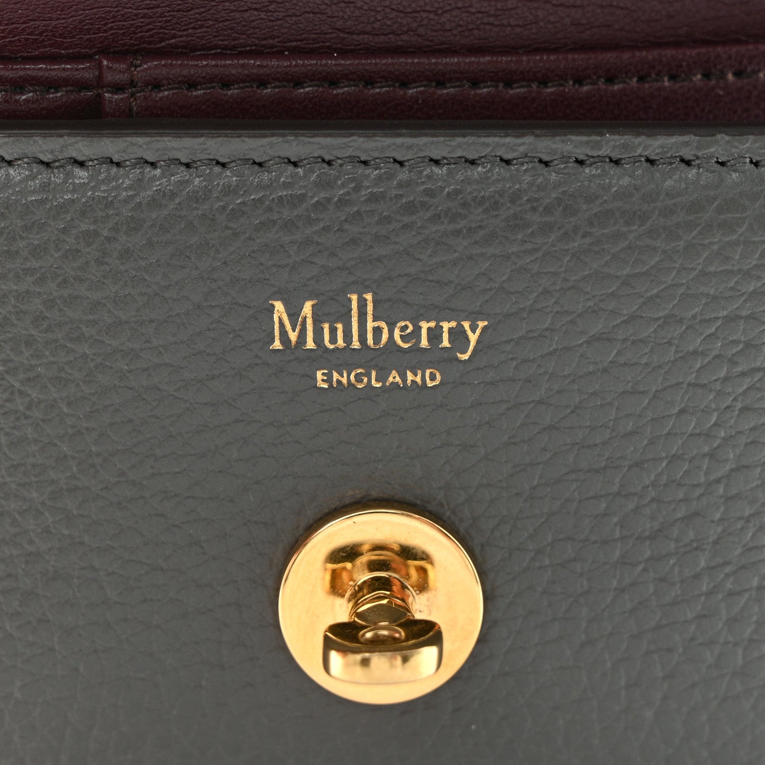 Mulberry Small Classic Grain Darley Folded Multi-Card Wallet Charcoal 7 of 7