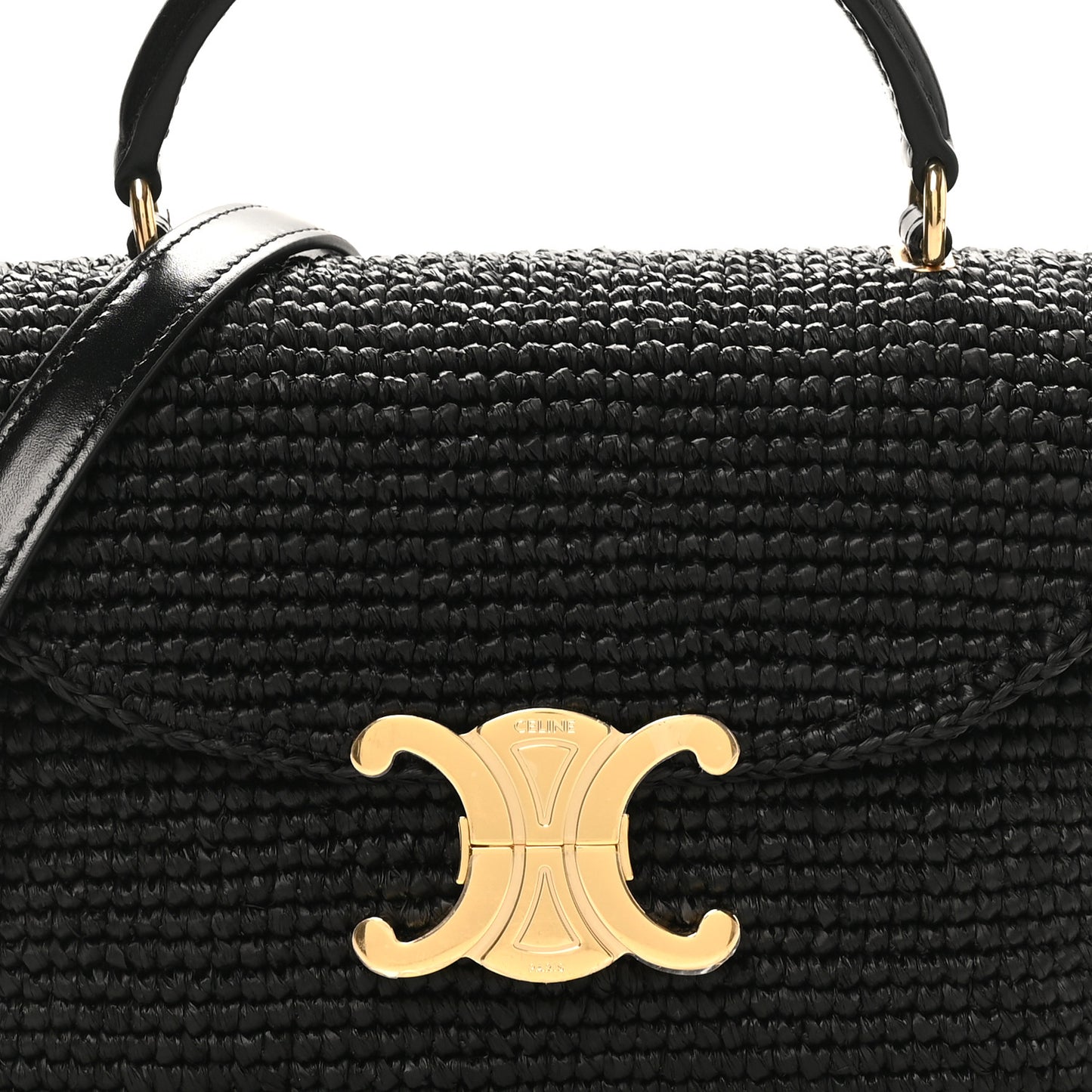 Raffia Calfskin Teen Nino Black