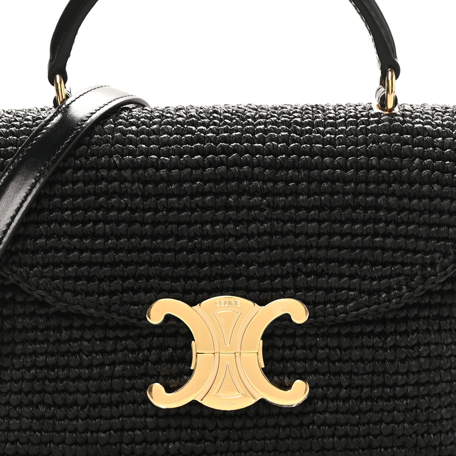 Celine Raffia Calfskin Teen Nino Black 7 of 9