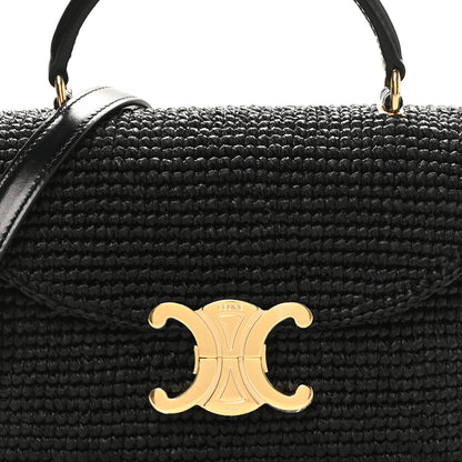Celine Raffia Calfskin Teen Nino Black 7 of 9