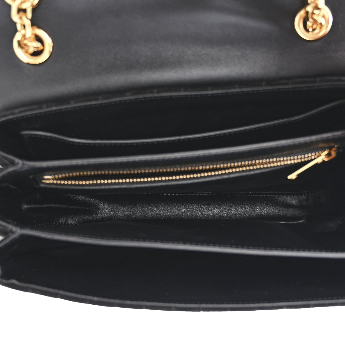 Suede Quilted Medium C Bag Black