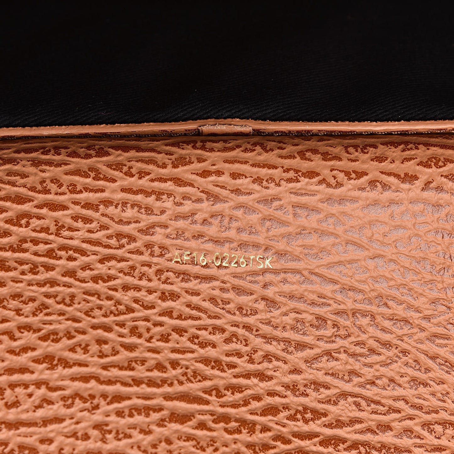 3.1 Shark Embossed Textured Calfskin Mini Pashli Satchel Caramel Cognac