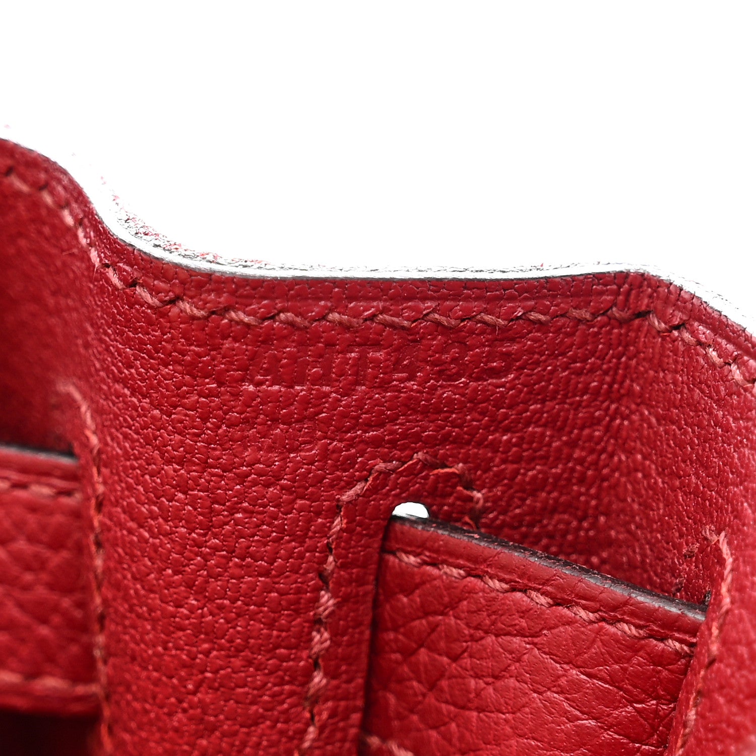 Hermes Taurillon Clemence Kelly Retourne 28 Rouge Grenat 7 of 14