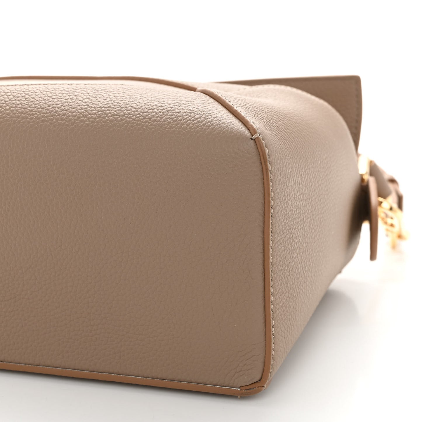 Grained Calfskin Small Puzzle Edge Bag Sand
