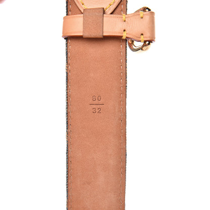 Louis Vuitton Monogram Denim Belt 80 32 Blue 7 of 8