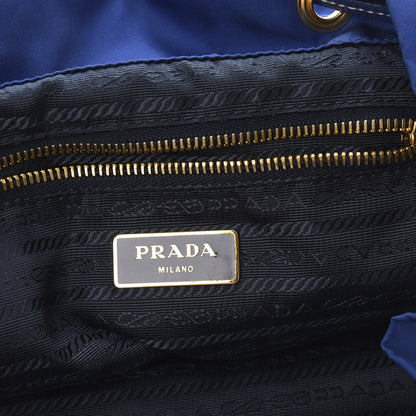 Prada Tessuto Nylon Saffiano Vela Medium Backpack Blue 5 of 11