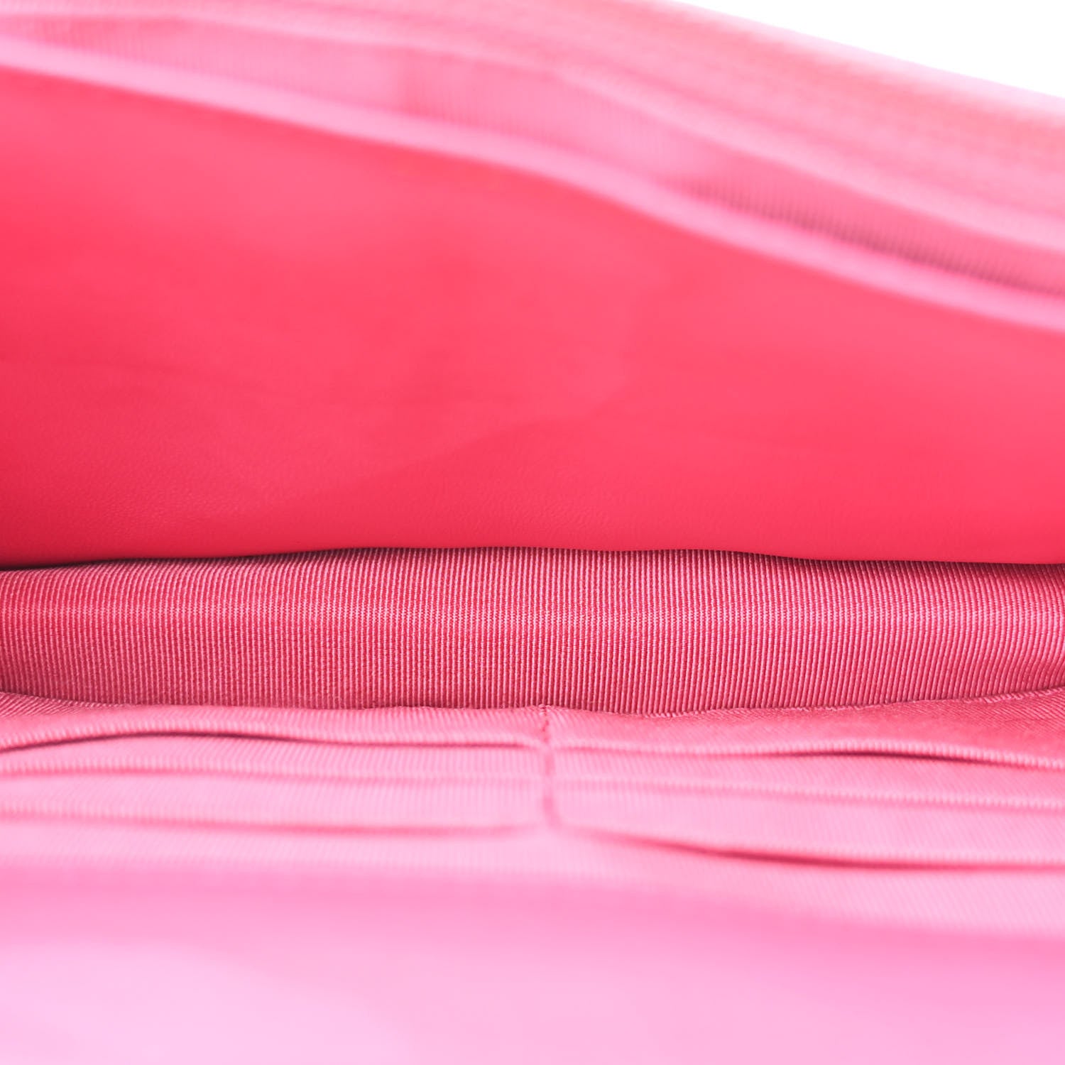 Chanel Lambskin Quilted Wallet On Chain WOC Fuchsia 5 of 17