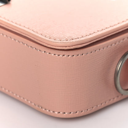 Off-White Saffiano Floral Printed Mini Diag Binder Clip Bag Pink Multicolor 10 of 10