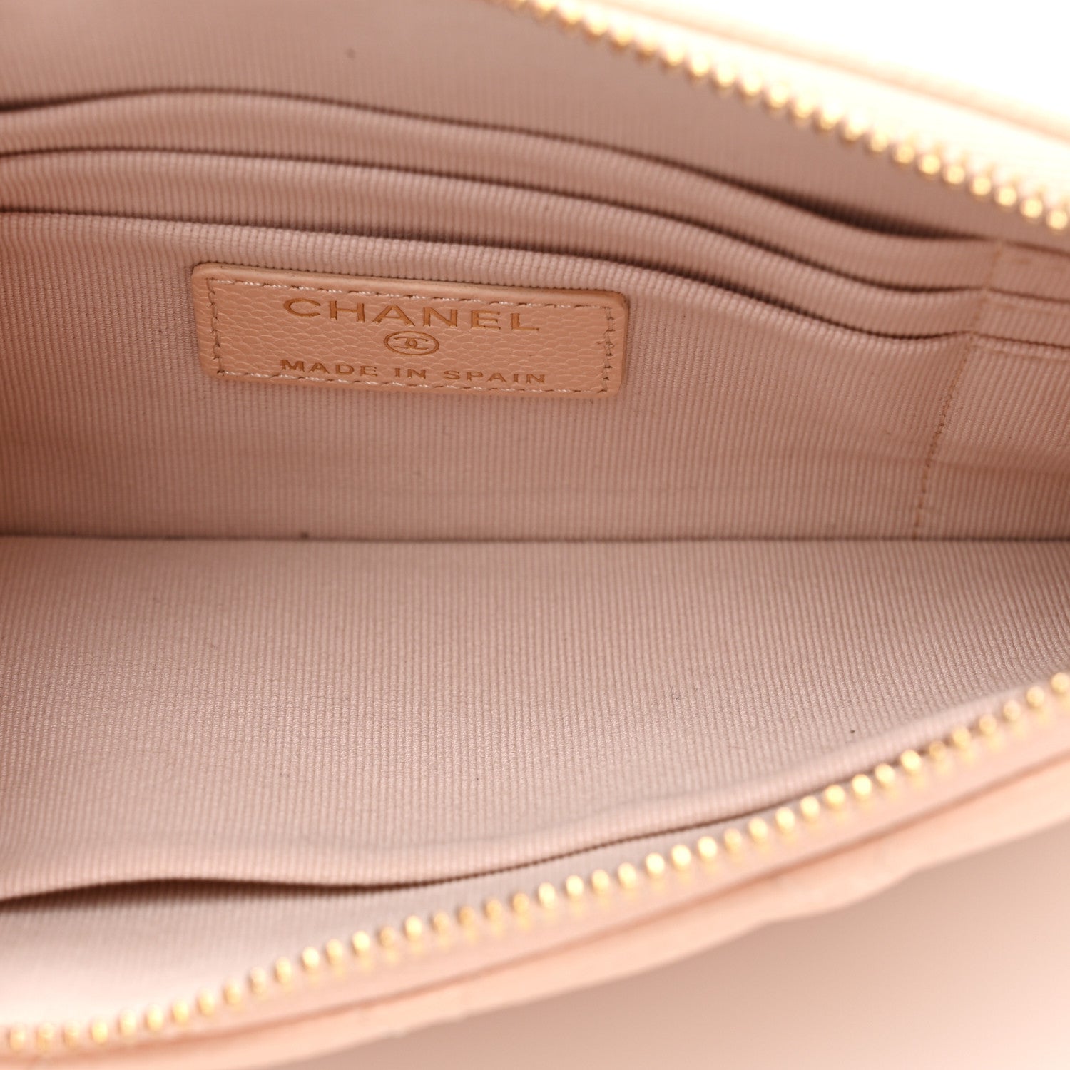 Chanel Caviar Quilted Cosmetic Case Beige 5 of 8