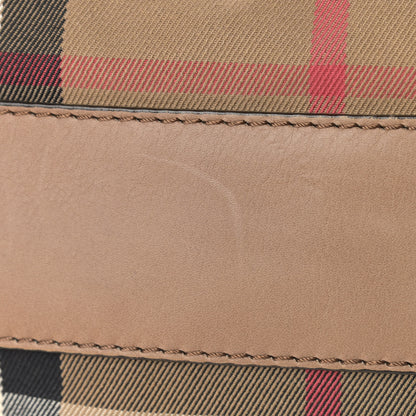 Burberry Calfskin House Check Small Brecon Tote Tan 16 of 20