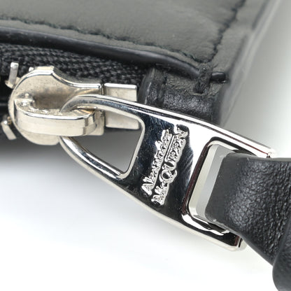 Alexander McQueen Calfskin Zipped Logo Wristlet Pink Black 12 of 12