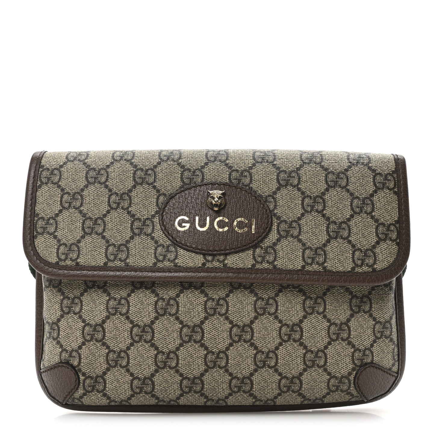 GG Supreme Monogram Neo Vintage Web Belt Bag Brown
