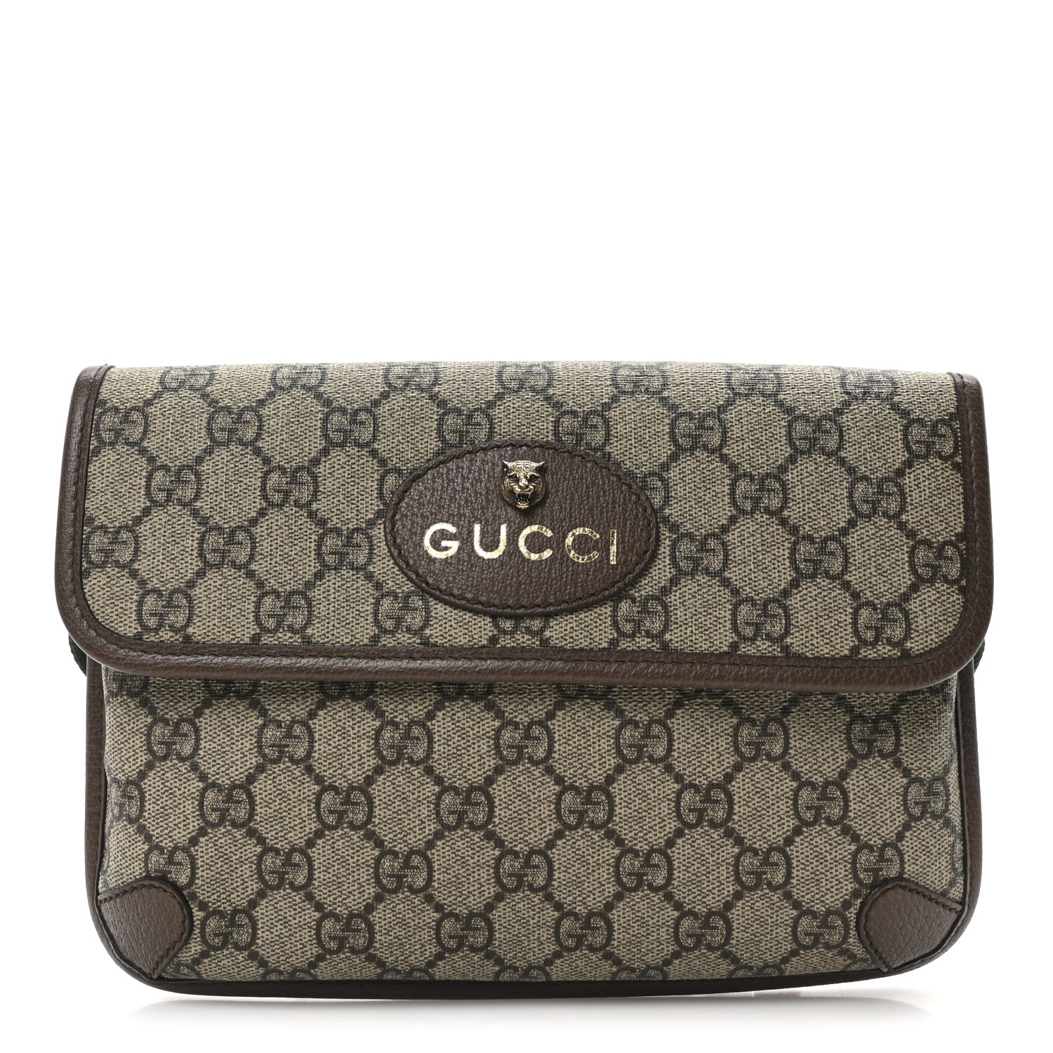 Gucci GG Supreme Monogram Neo Vintage Web Belt Bag Brown 1 of 10