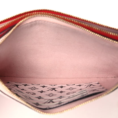 Louis Vuitton Monogram Giant Double Zip Pochette Rouge 5 of 9