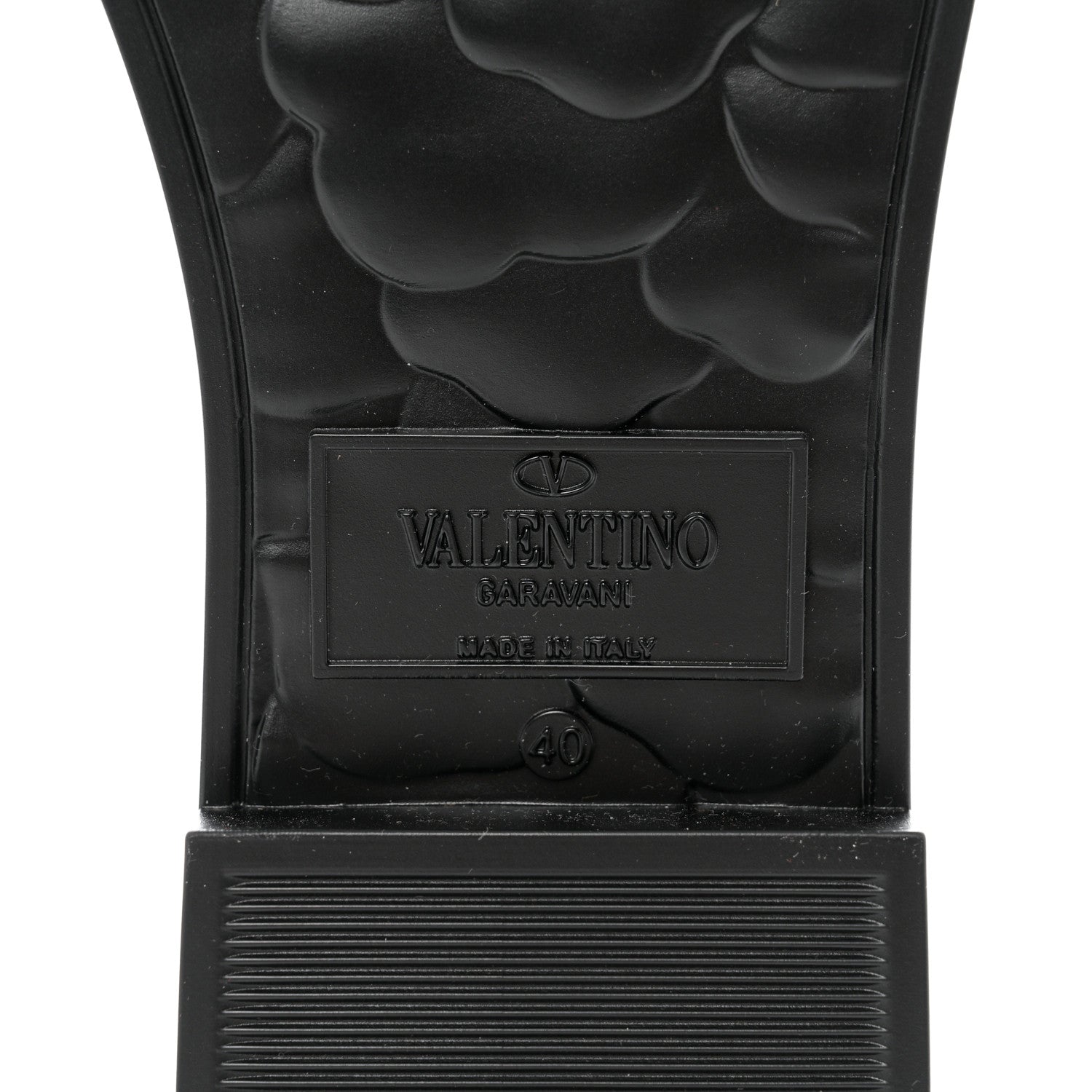 Valentino Garavani Rubber Atelier 03 Rose Edition 25/40mm Platform Slide Sandals 40 Black 6 of 7