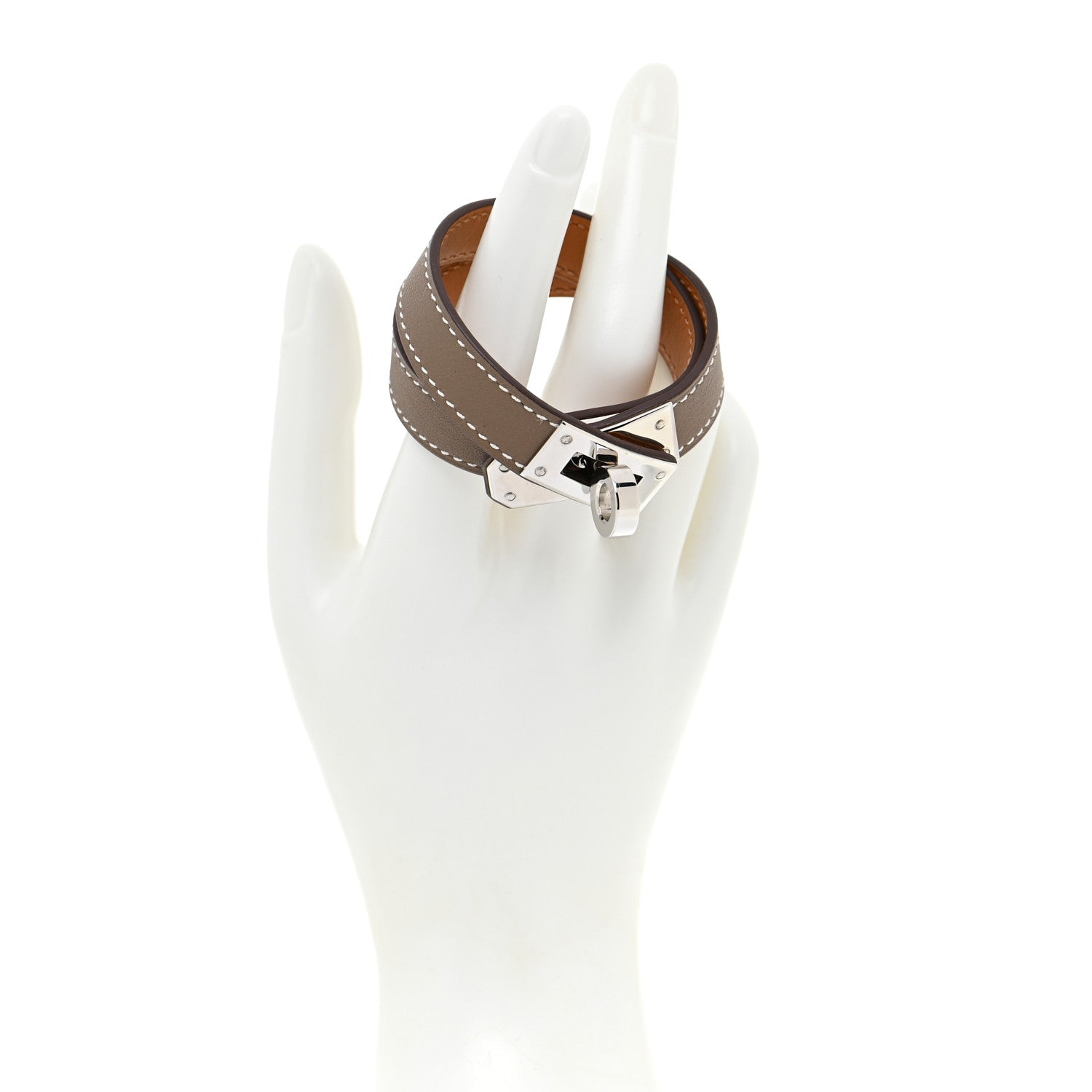 Hermes Swift Kelly Double Tour Bracelet T2 Etoupe 2 of 7