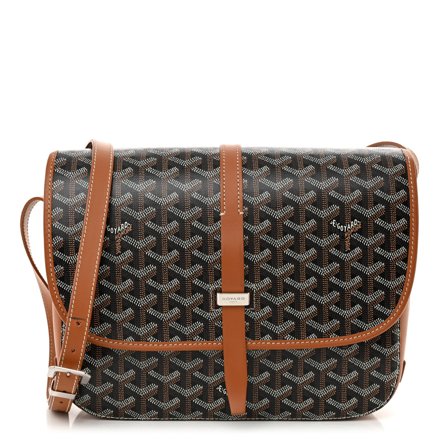 Goyardine Belvedere II MM Messenger Bag Black Gold