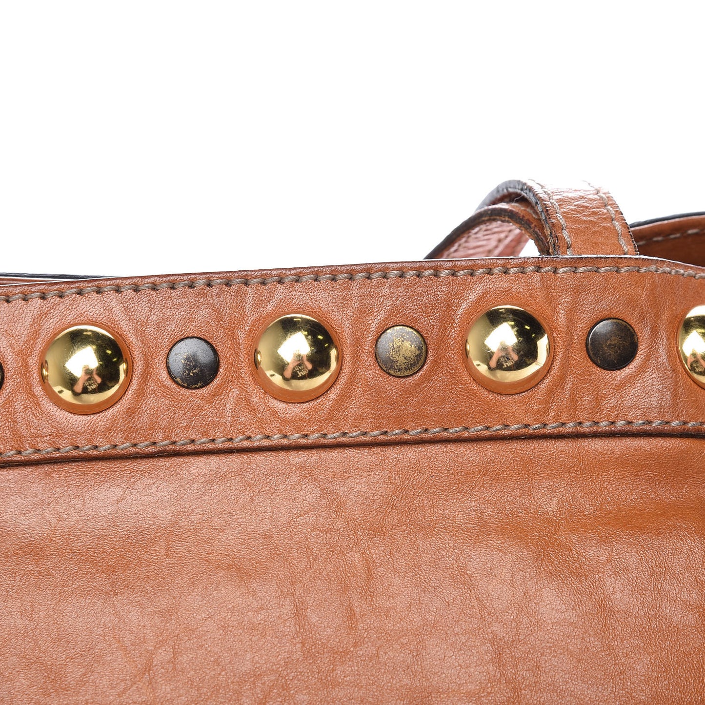 Calfskin Tattoo Heart Babouska Shopping Tote Brown