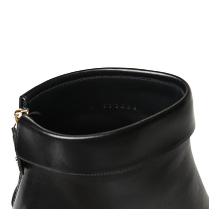 Chanel Lambskin Grosgrain Triangle & Collar 90 Ankle Boots 39.5 Black 9 of 12