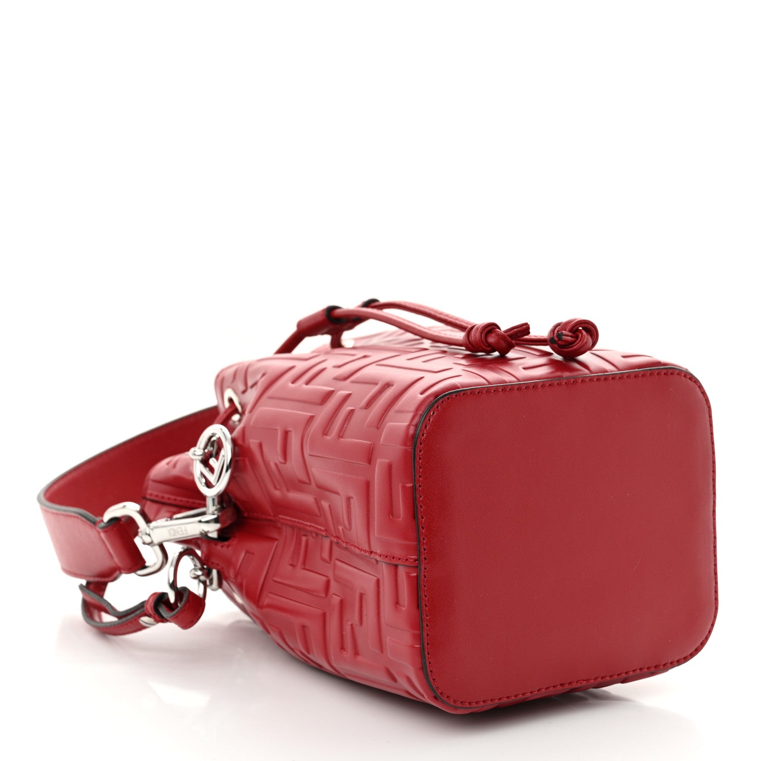 Fendi Vitello Liberty F is Fendi FF 1974 Embossed Mini Mon Tresor Bucket Bag Fragola 4 of 11