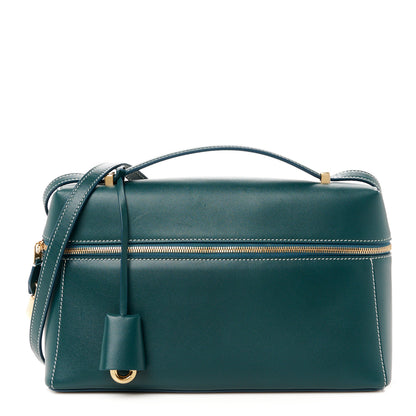 Loro Piana Smooth Calfskin Extra Bag L27 New Petrolio 1 of 9
