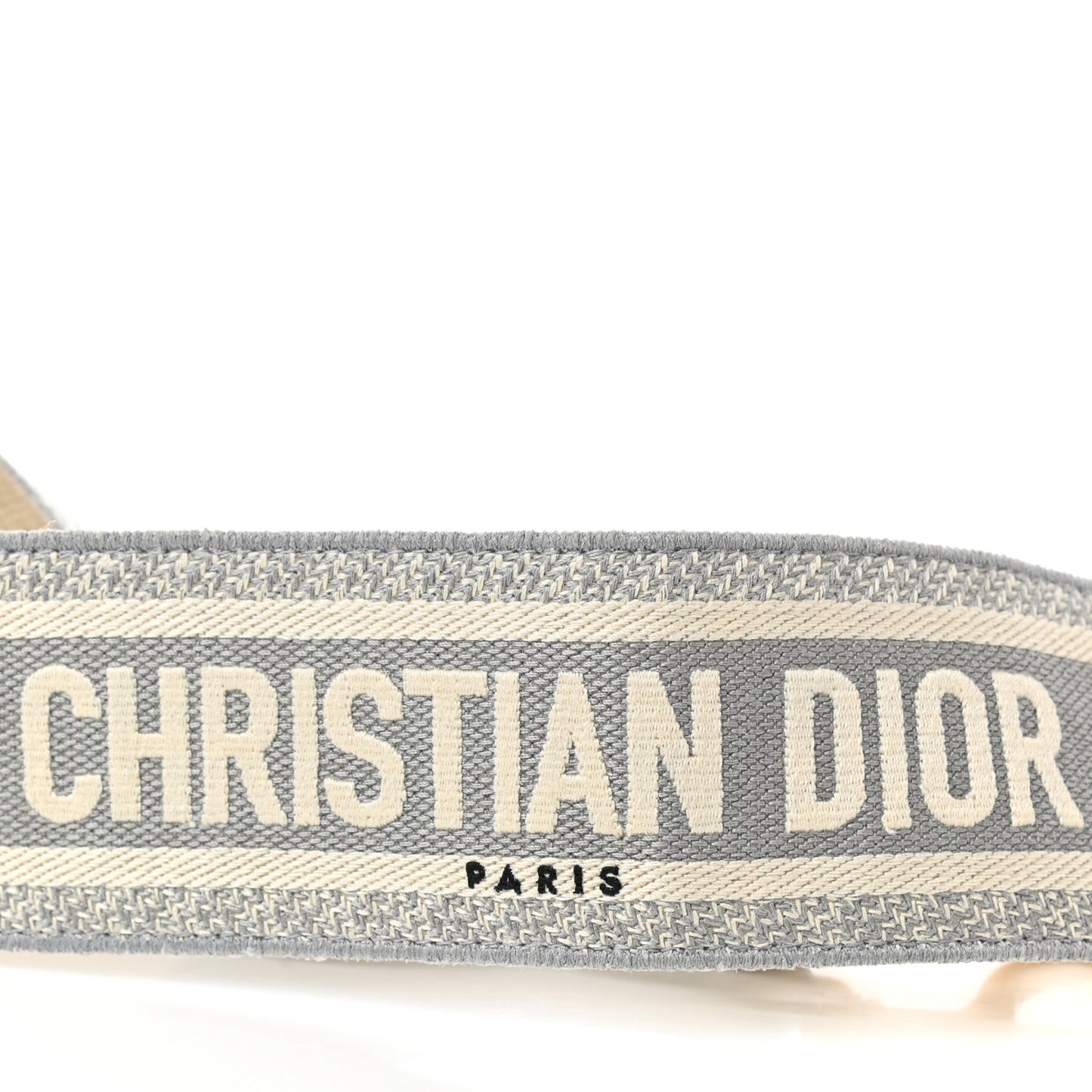 Canvas Embroidered Shoulder Strap Grey