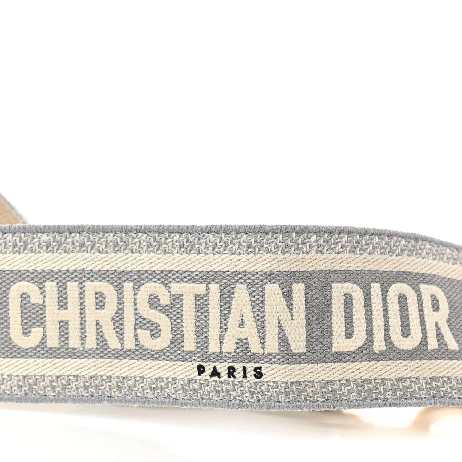 Christian Dior Canvas Embroidered Shoulder Strap Grey 5 of 5
