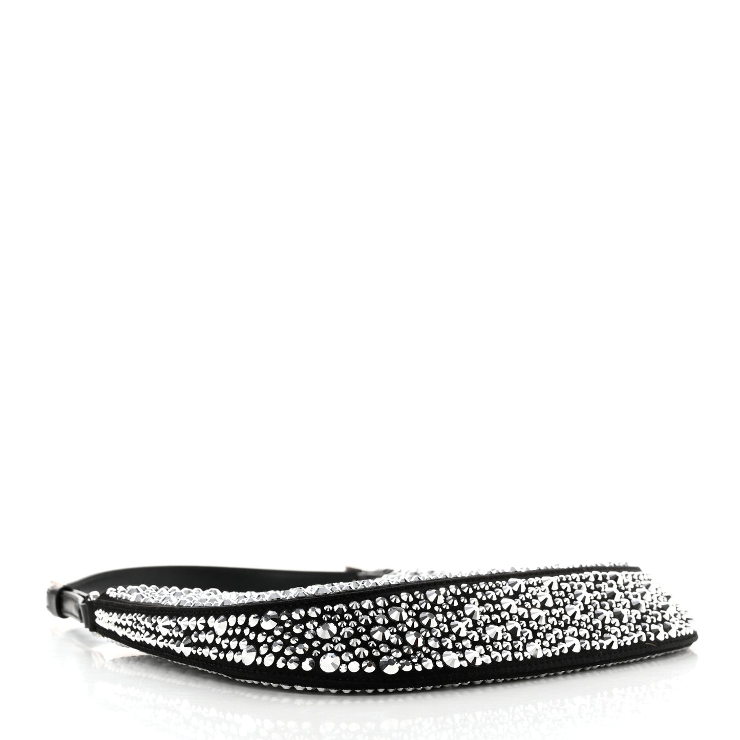 Satin Crystal Cleo Adjustable Strap Shoulder Bag Metal