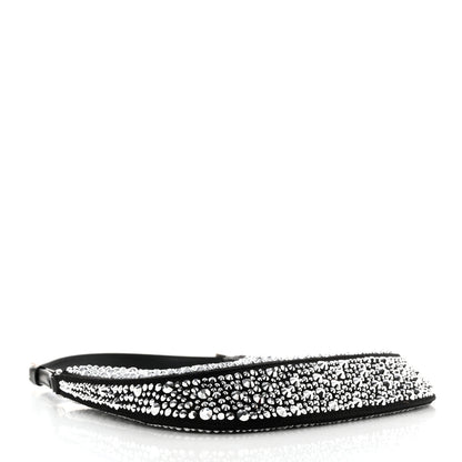 Prada Satin Crystal Cleo Adjustable Strap Shoulder Bag Metal 5 of 11