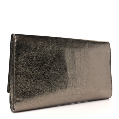 Saint Laurent Metallic Calfskin Monogram Large Belle De Jour Clutch Gold 3 of 9