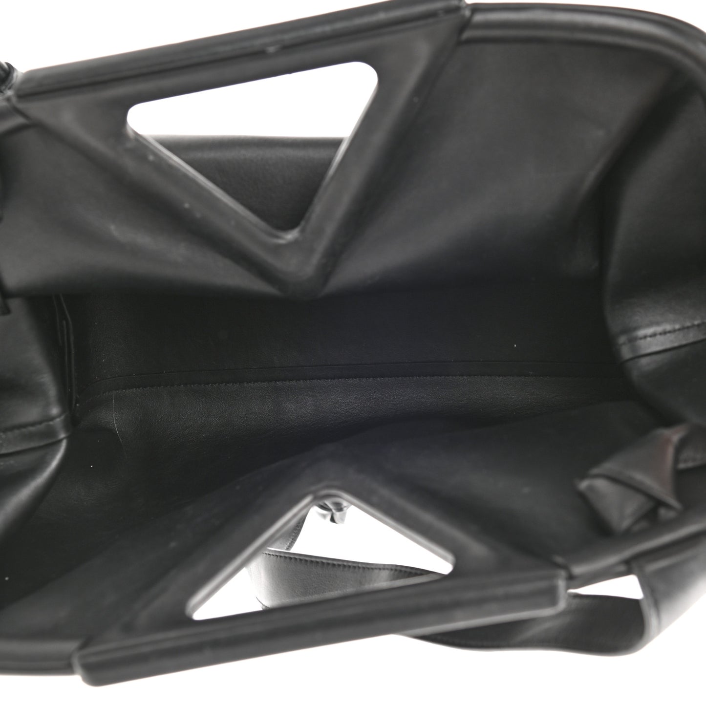 Calfskin Large The Point Triangle Bag Black